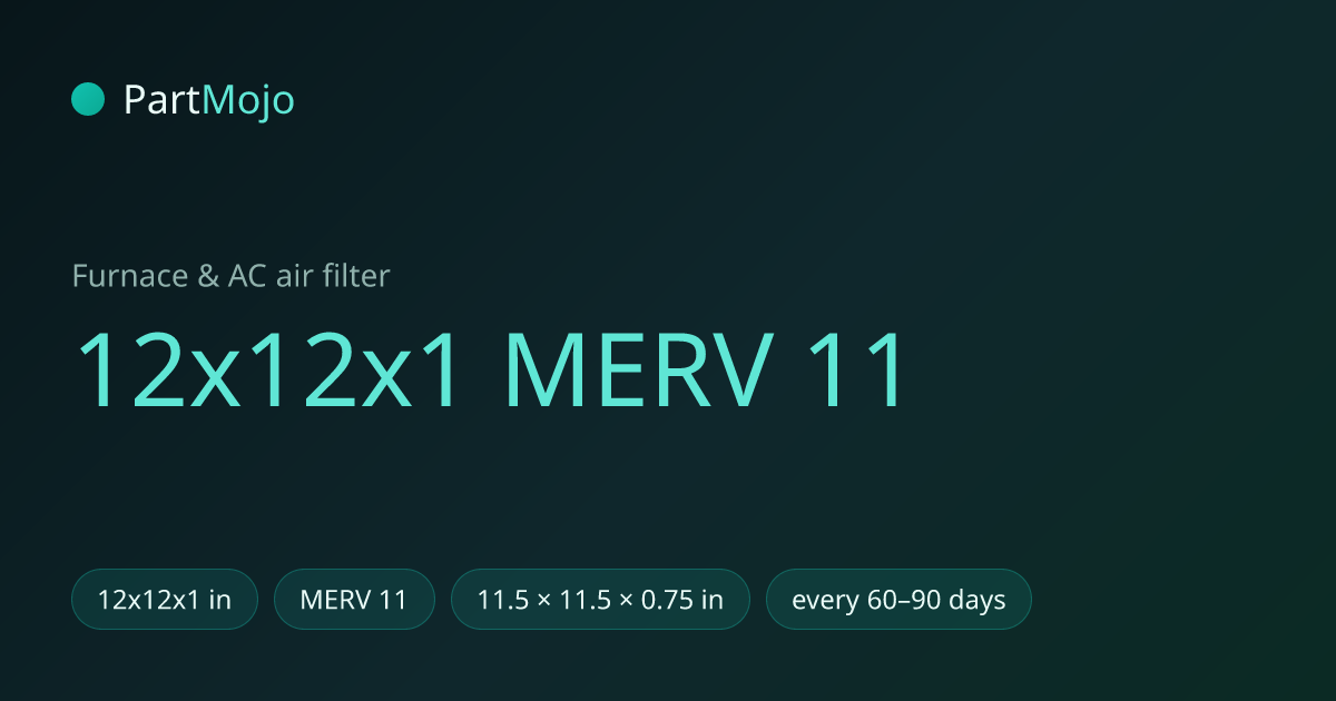 12x12x1 MERV 11 12x12x1 MERV 11 air filter