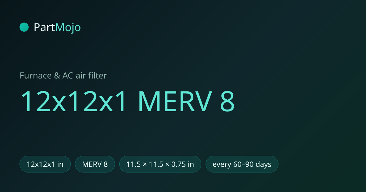 12x12x1 MERV 8 12x12x1 MERV 8 air filter