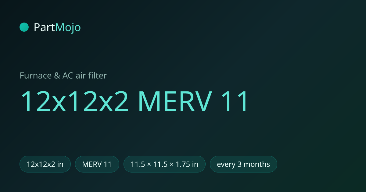 12x12x2 MERV 11 12x12x2 MERV 11 air filter