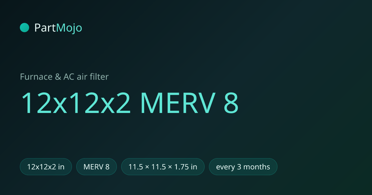 12x12x2 MERV 8 12x12x2 MERV 8 air filter