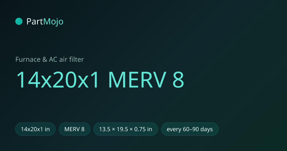 14x20x1 MERV 8 14x20x1 MERV 8 air filter