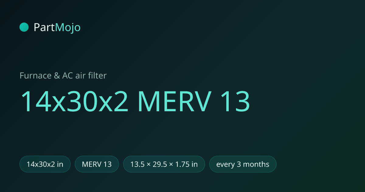 14x30x2 MERV 13 14x30x2 MERV 13 air filter