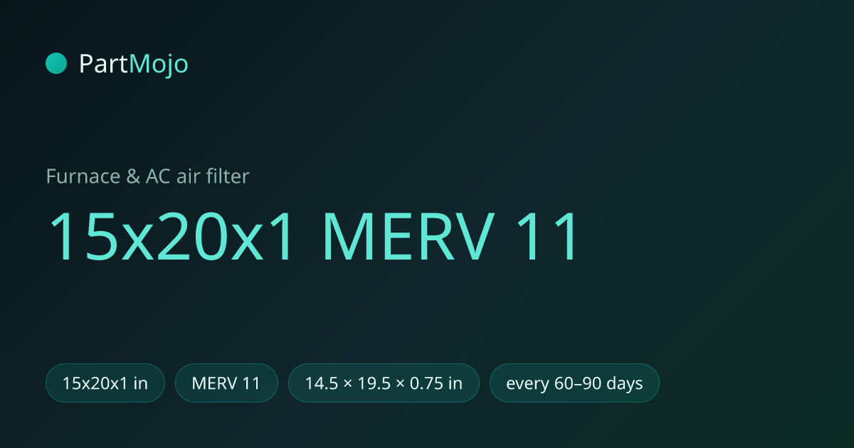 15x20x1 MERV 11 15x20x1 MERV 11 air filter