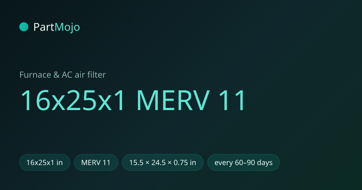 16x25x1 MERV 11 16x25x1 MERV 11 air filter