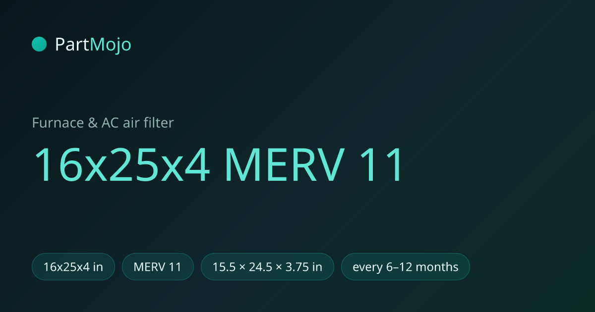 16x25x4 MERV 11 16x25x4 MERV 11 air filter