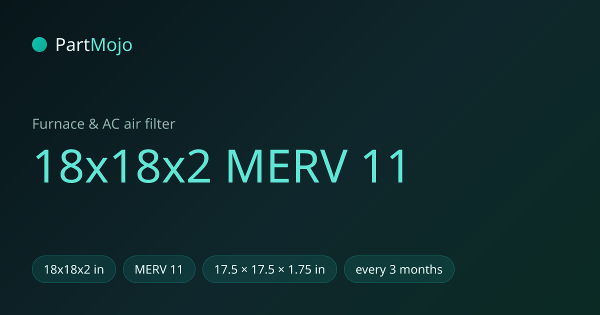 18x18x2 MERV 11 18x18x2 MERV 11 air filter