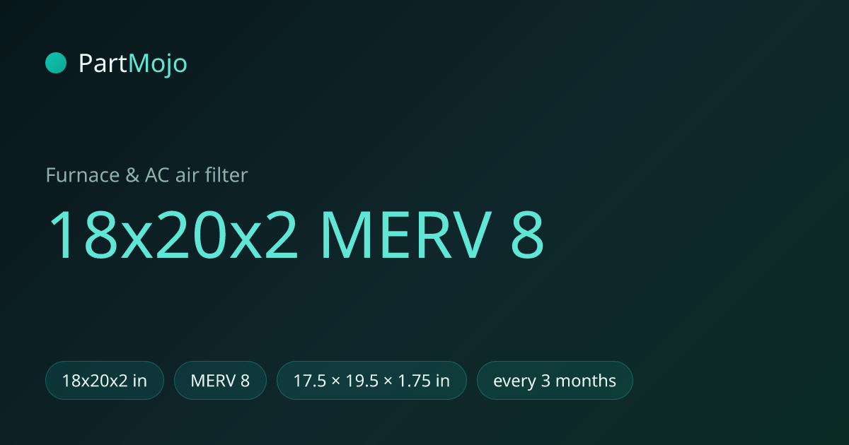 18x20x2 MERV 8 18x20x2 MERV 8 air filter