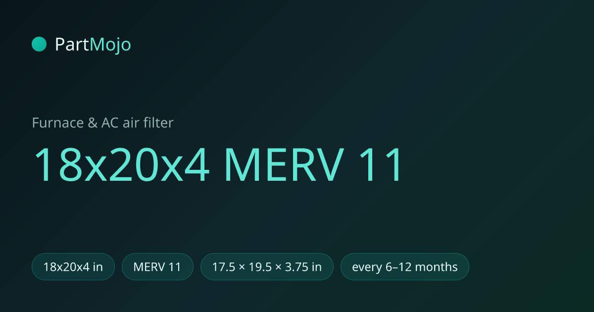 18x20x4 MERV 11 18x20x4 MERV 11 air filter