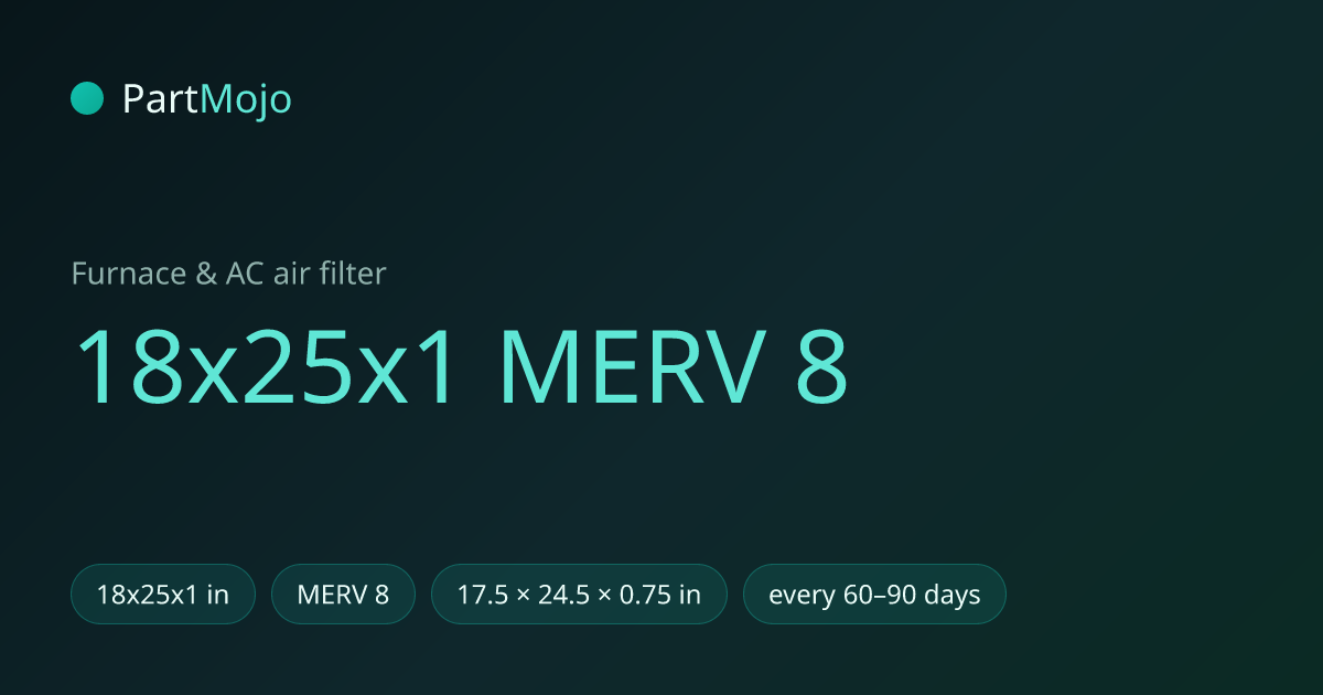 18x25x1 MERV 8 18x25x1 MERV 8 air filter