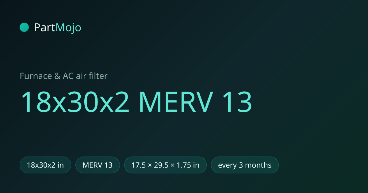 18x30x2 MERV 13 18x30x2 MERV 13 air filter
