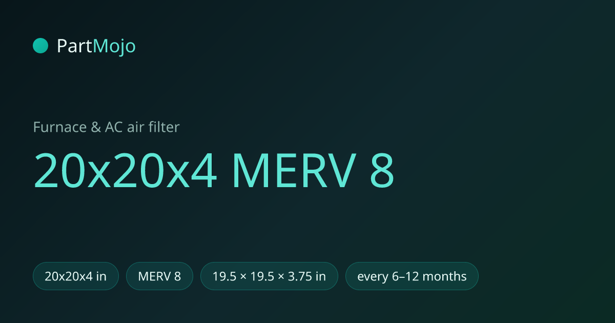20x20x4 MERV 8 20x20x4 MERV 8 air filter