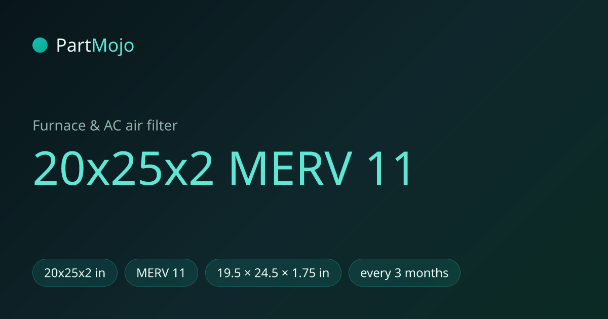 20x25x2 MERV 11 20x25x2 MERV 11 air filter