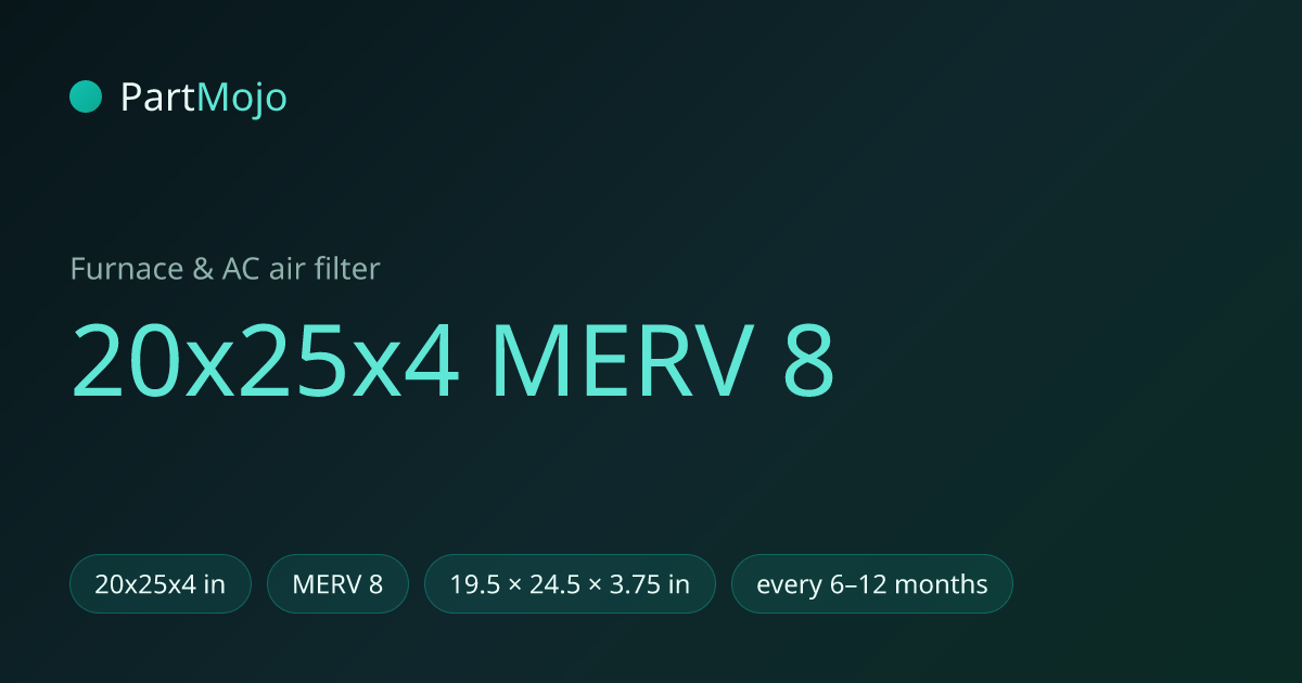 20x25x4 MERV 8 20x25x4 MERV 8 air filter