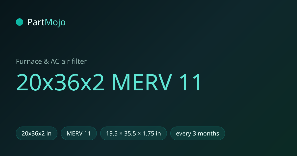 20x36x2 MERV 11 20x36x2 MERV 11 air filter