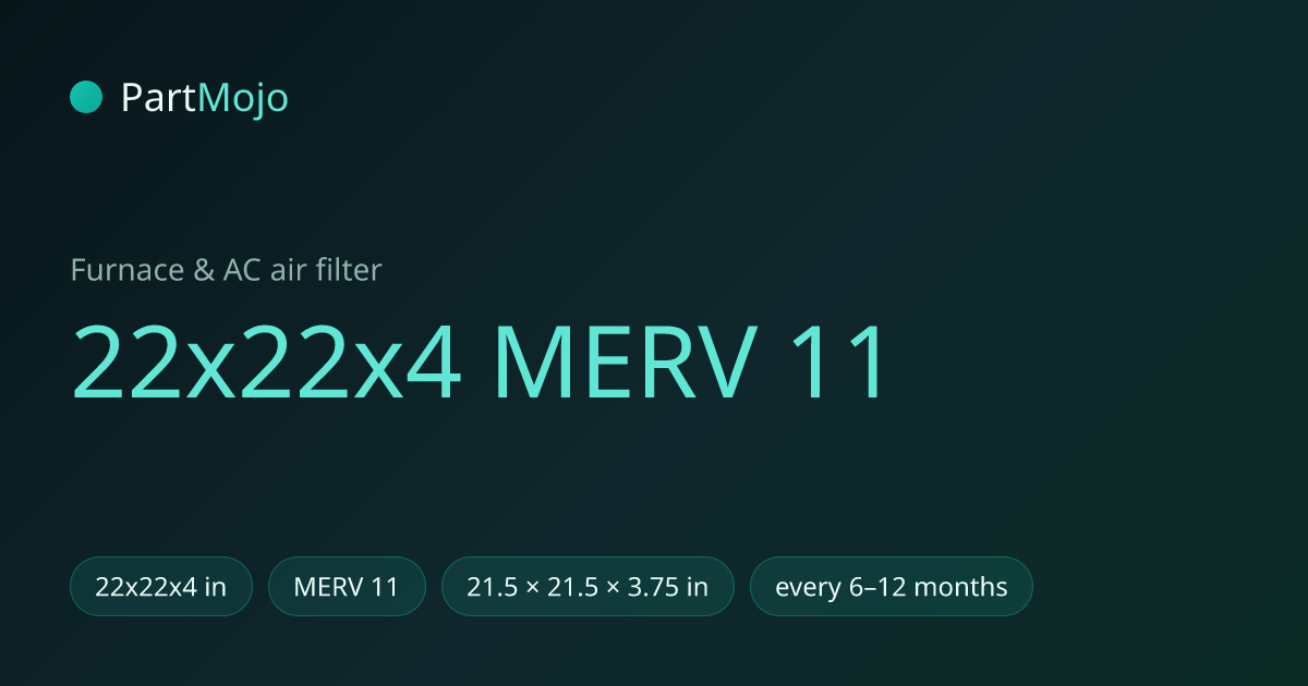 22x22x4 MERV 11 22x22x4 MERV 11 air filter