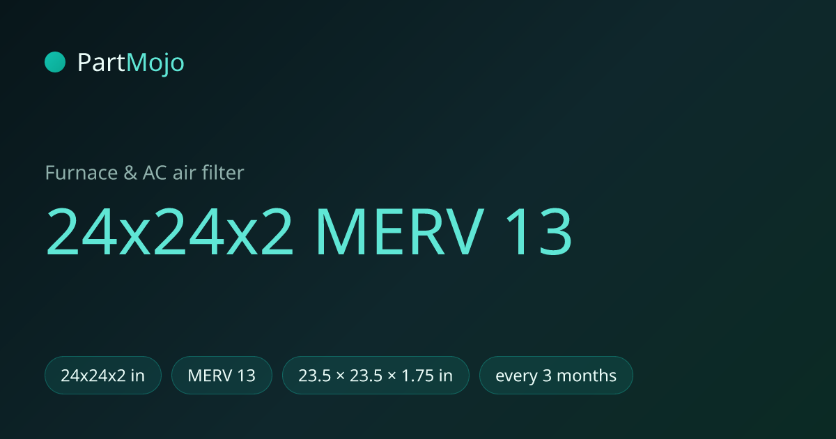 24x24x2 MERV 13 24x24x2 MERV 13 air filter