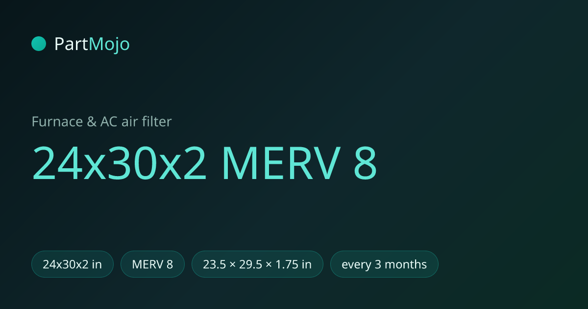24x30x2 MERV 8 24x30x2 MERV 8 air filter