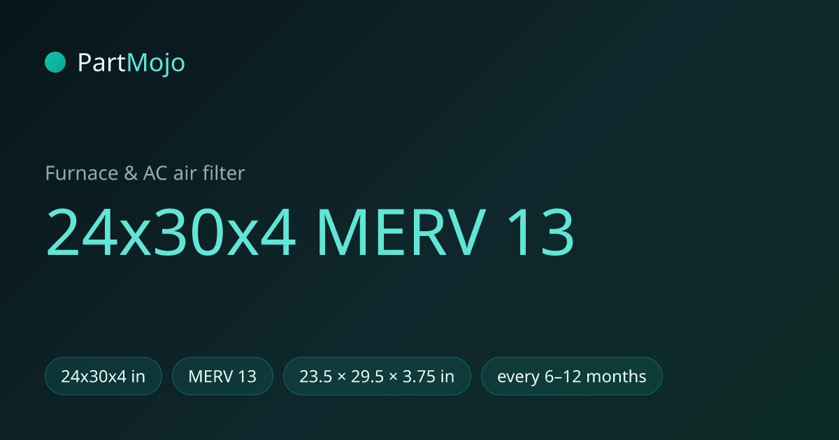 24x30x4 MERV 13 24x30x4 MERV 13 air filter