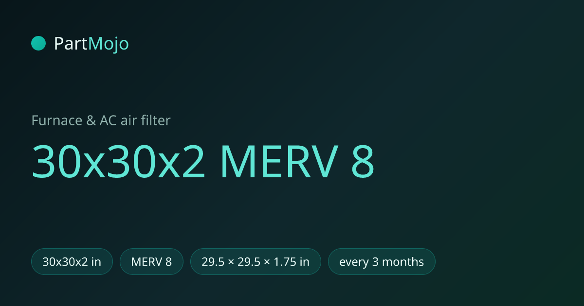 30x30x2 MERV 8 30x30x2 MERV 8 air filter