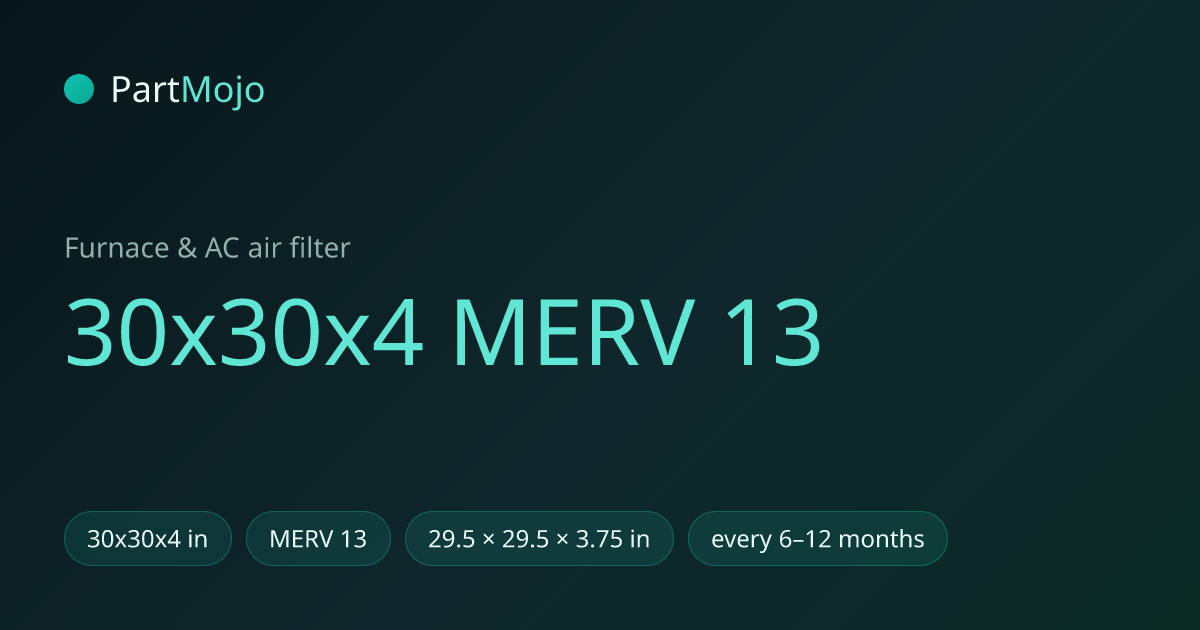 30x30x4 MERV 13 30x30x4 MERV 13 air filter