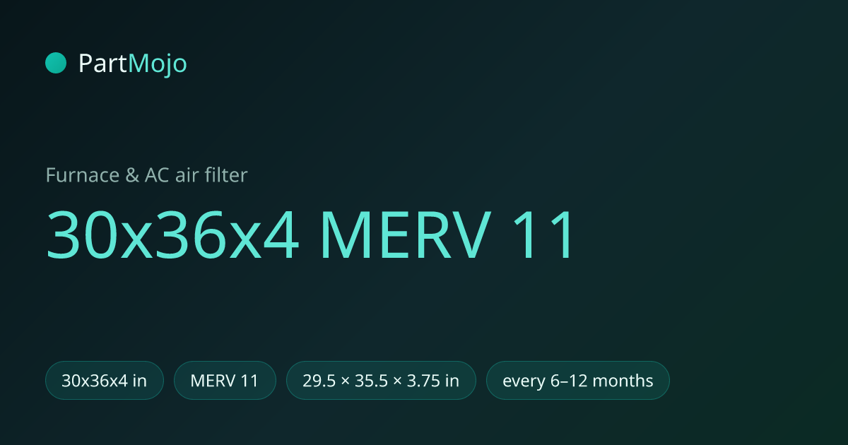 30x36x4 MERV 11 30x36x4 MERV 11 air filter